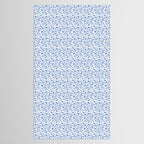 Small Trailing Block Print - Cobalt Blue White Tablecloth Gallery Image 2