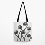 American Maiden-hair Fern fronds wonders of nature black and white photograph by Karl Blossfeldt Tote Bag Gallery Image 2
