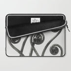 American Maiden-hair Fern fronds wonders of nature black and white photograph by Karl Blossfeldt Laptop Sleeve Gallery Image 2
