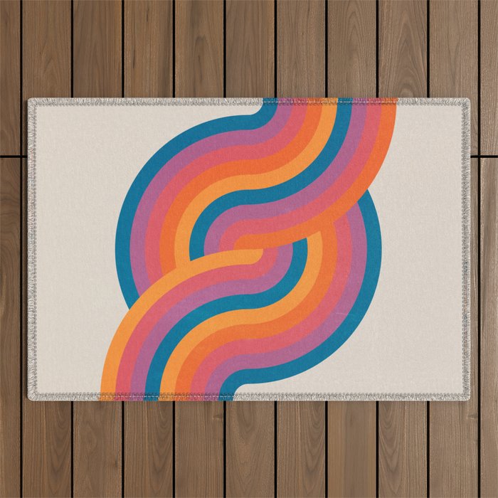 Vintage California Sun: Sacred Geometry Edition Outdoor Rug Gallery Image 1