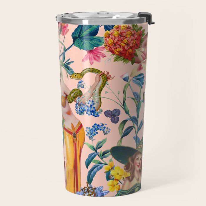 Floral and Pin-Up Girls V - II Travel Mug Gallery Image 2