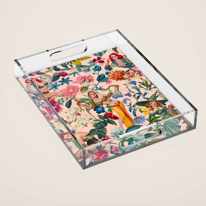 Floral and Pin-Up Girls V - II Acrylic Tray Gallery Image 1