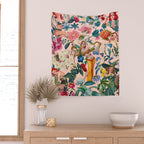 Floral and Pin-Up Girls V - II Wall Tapestry Gallery Image 2