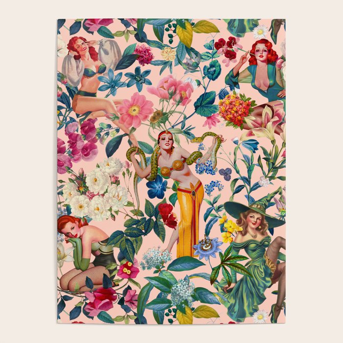 Floral and Pin-Up Girls V - II Poster Gallery Image 1