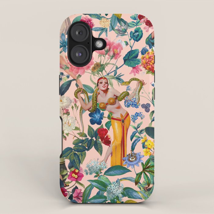 Floral and Pin-Up Girls V - II iPhone Case Gallery Image 1