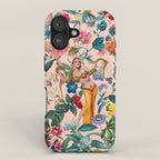 Floral and Pin-Up Girls V - II iPhone Case Gallery Image 1