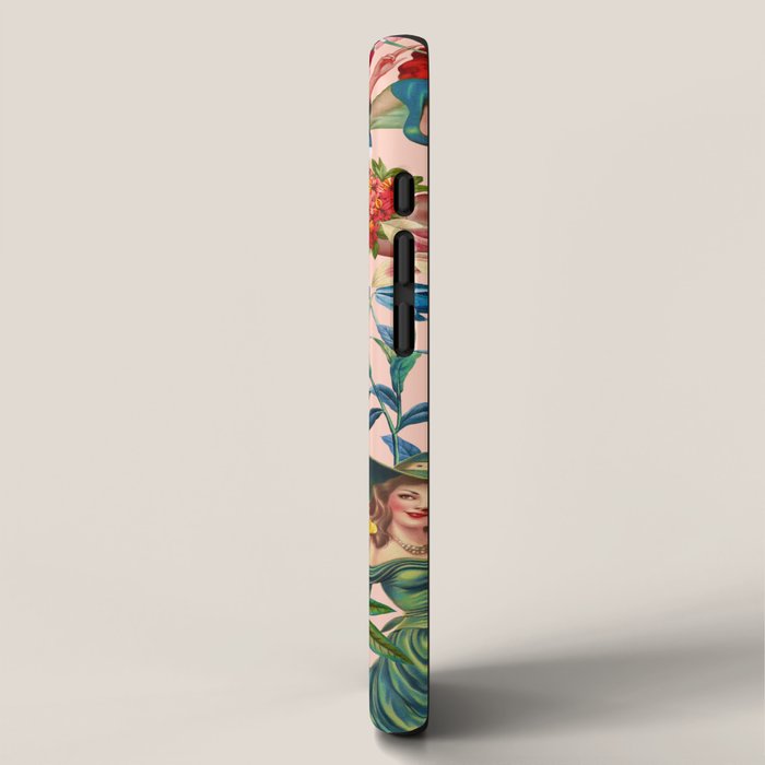 Floral and Pin-Up Girls V - II iPhone Case Gallery Image 2