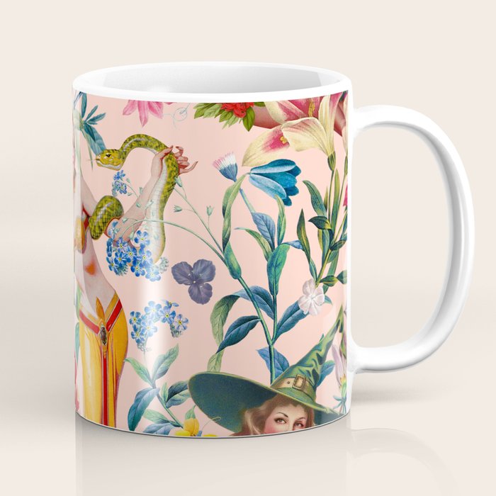 Floral and Pin-Up Girls V - II Coffee Mug Gallery Image 1