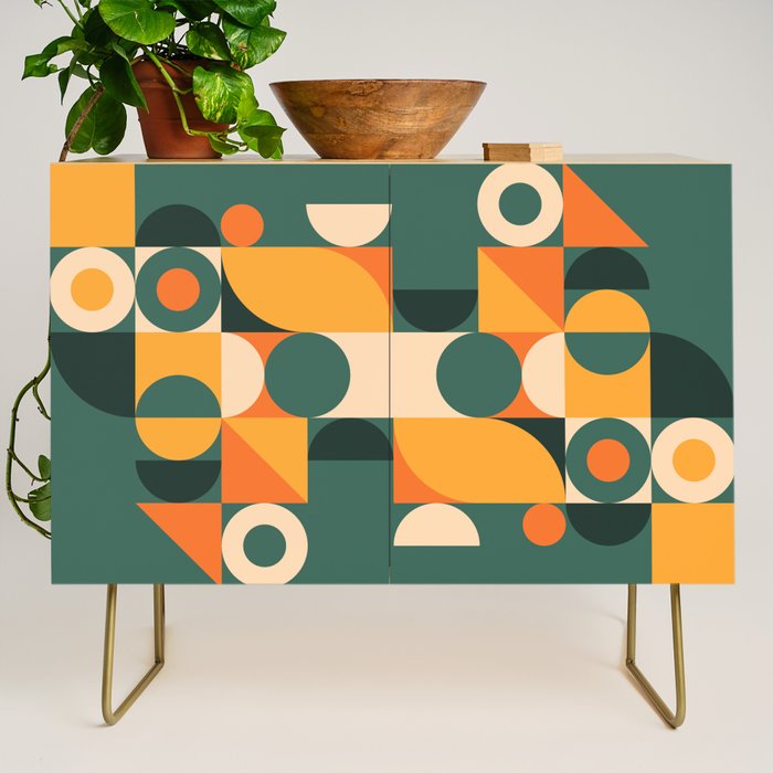 Modern Geometric 86D Credenza Gallery Image 1