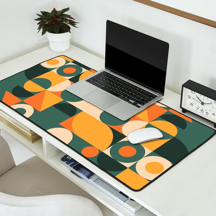Modern Geometric 86D Desk Mat Gallery Image 2