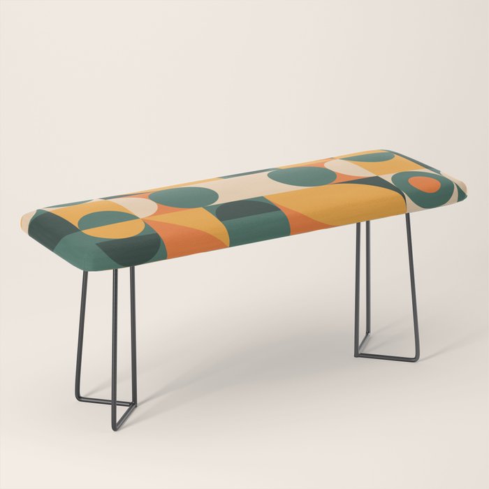 Modern Geometric 86D Bench Gallery Image 1
