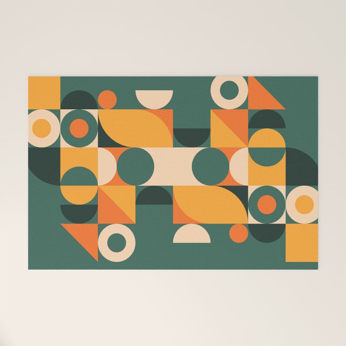 Modern Geometric 86D Welcome Mat Gallery Image 1