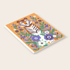 Floral Tiger in a Bold Jungle - Vibrant Botanical Wildlife Art Notebook Gallery Image 2