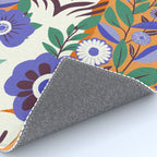 Floral Tiger in a Bold Jungle - Vibrant Botanical Wildlife Art Rug Gallery Image 4