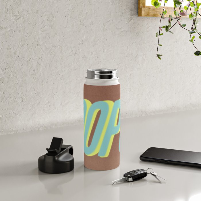 Oops Again Inspired by PANTONE 17 1230 Mocha Mousse Water Bottle Gallery Image 4