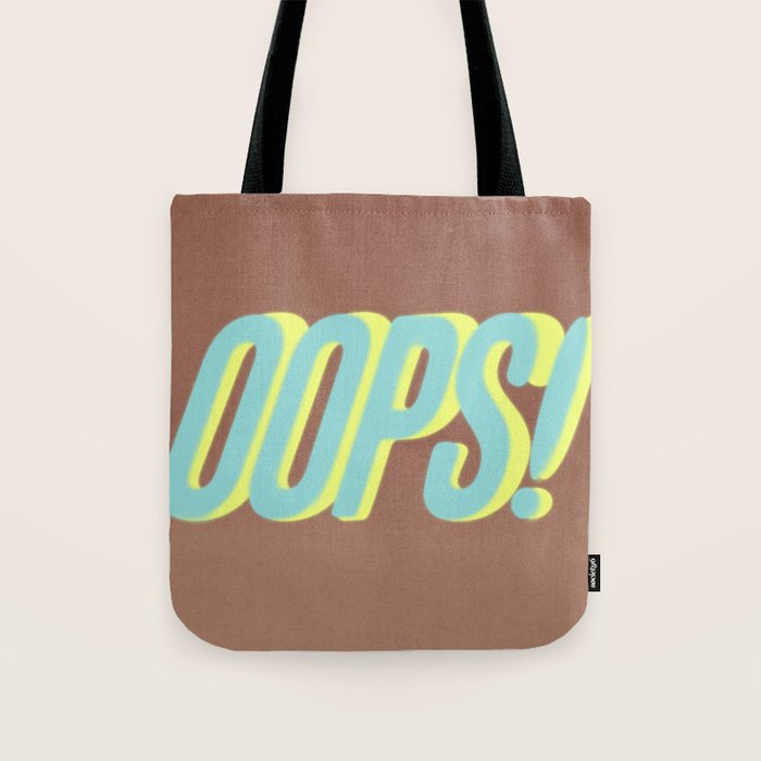 Oops Again Inspired by PANTONE 17 1230 Mocha Mousse Tote Bag Gallery Image 1