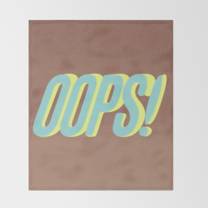Oops Again Inspired by PANTONE 17 1230 Mocha Mousse Throw Blanket Gallery Image 2
