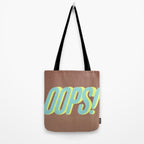 Oops Again Inspired by PANTONE 17 1230 Mocha Mousse Tote Bag Gallery Image 2