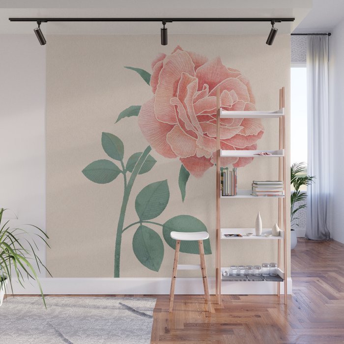 A Simple Rose Wall Mural Gallery Image 1