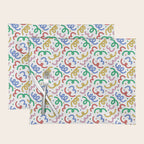 Colorful abstract fun line doodle pattern Placemat Gallery Image 1