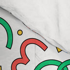 Colorful abstract fun line doodle pattern Comforter Gallery Image 4