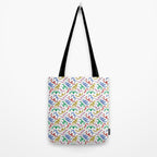 Colorful abstract fun line doodle pattern Tote Bag Gallery Image 2