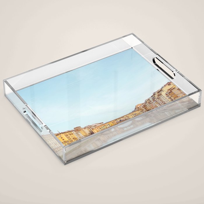 Ponte Vecchio - Florence Italy Travel Photography Acrylic Tray Gallery Image 1