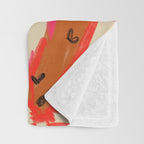 WOMAN IN A TERRACOTTA DRESS Throw Blanket Gallery Image 3