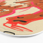 WOMAN IN A TERRACOTTA DRESS Bath Mat Gallery Image 3