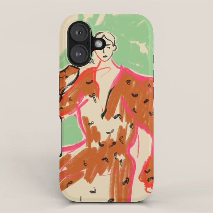 WOMAN IN A TERRACOTTA DRESS iPhone Case Gallery Image 1