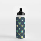 Pastel space pattern - dark Water Bottle Gallery Image 2