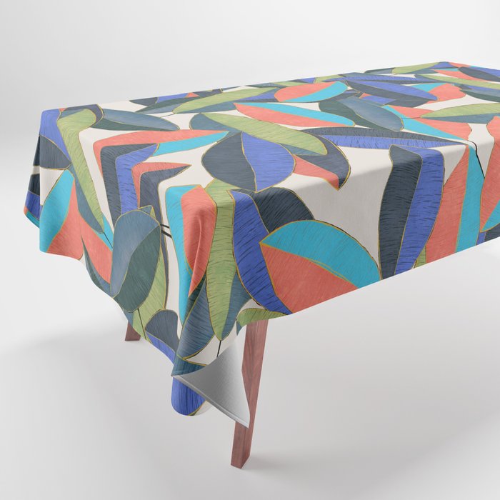 Tropical Ficus leaves #botanic Tablecloth Gallery Image 1