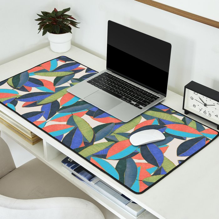 Tropical Ficus leaves #botanic Desk Mat Gallery Image 2