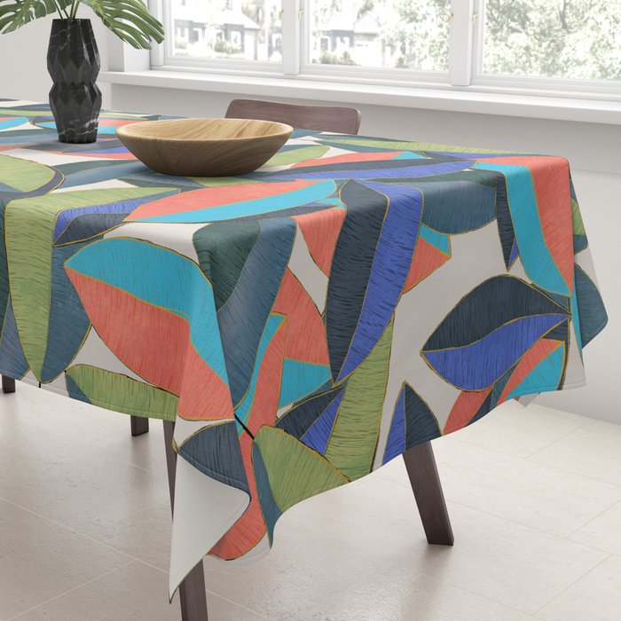 Tropical Ficus leaves #botanic Tablecloth Gallery Image 3