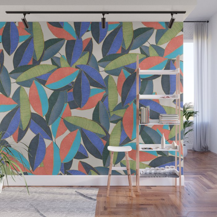Tropical Ficus leaves #botanic Wall Mural Gallery Image 1