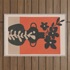 Floral Silhouette 5 Outdoor Rug Gallery Image 1
