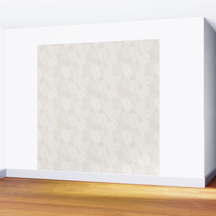 Palm Leaves . Neutral Wall Mural Gallery Image 2