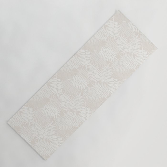 Palm Leaves . Neutral Yoga Mat Gallery Image 1