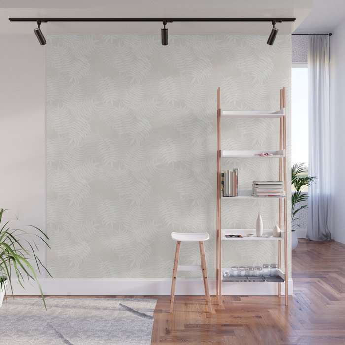 Palm Leaves . Neutral Wall Mural Gallery Image 1