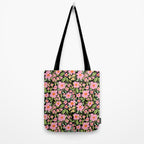 Retro vintage pink daisies pattern  Tote Bag Gallery Image 2
