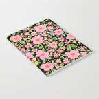 Retro vintage pink daisies pattern  Notebook Gallery Image 2