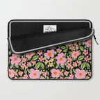 Retro vintage pink daisies pattern  Laptop Sleeve Gallery Image 2