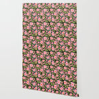 Retro vintage pink daisies pattern  Wallpaper Gallery Image 2