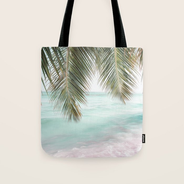 Tropical Escape - Palm Beach Wall Art Print Tote Bag Gallery Image 1