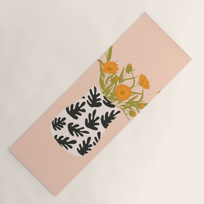 Vase no. 28 with Heliopsis Yoga Mat Gallery Image 1