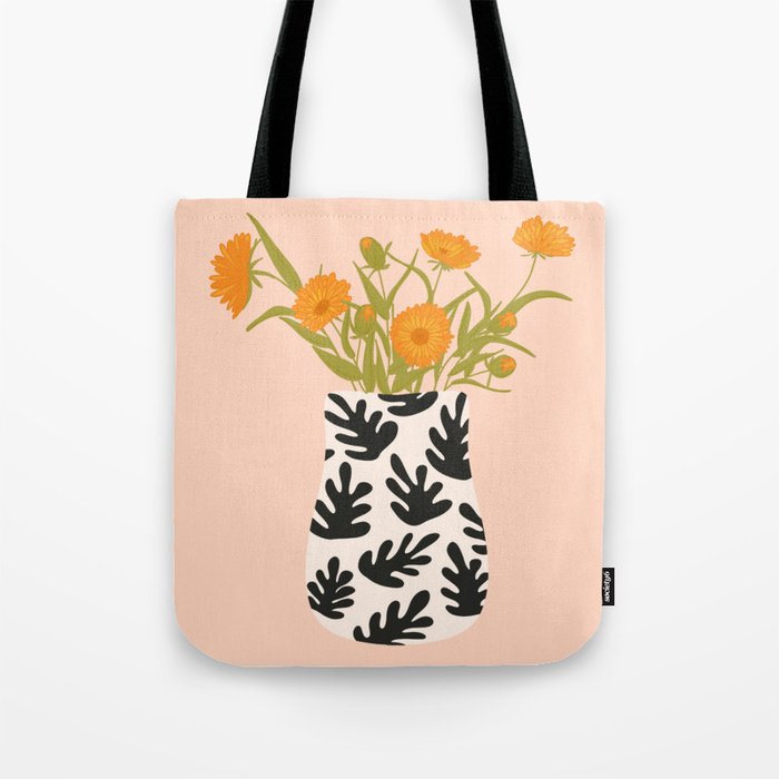 Vase no. 28 with Heliopsis Tote Bag Gallery Image 1