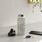 Art Deco Antique Kashan Powder Blue & Pale Gold Water Bottle Gallery Image 4
