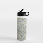 Art Deco Antique Kashan Powder Blue & Pale Gold Water Bottle Gallery Image 1