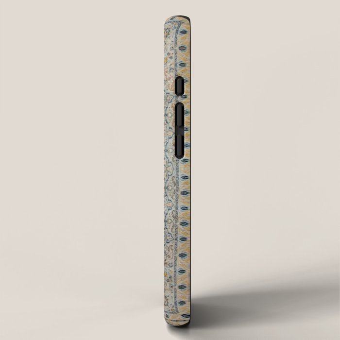 Art Deco Antique Kashan Powder Blue & Pale Gold iPhone Case Gallery Image 2