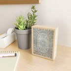 Art Deco Antique Kashan Powder Blue & Pale Gold Mini Art Print Gallery Image 2